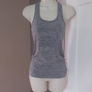 Lululemon Athletica Gray "My Pace My Race" Racerback Tank Top Size 4